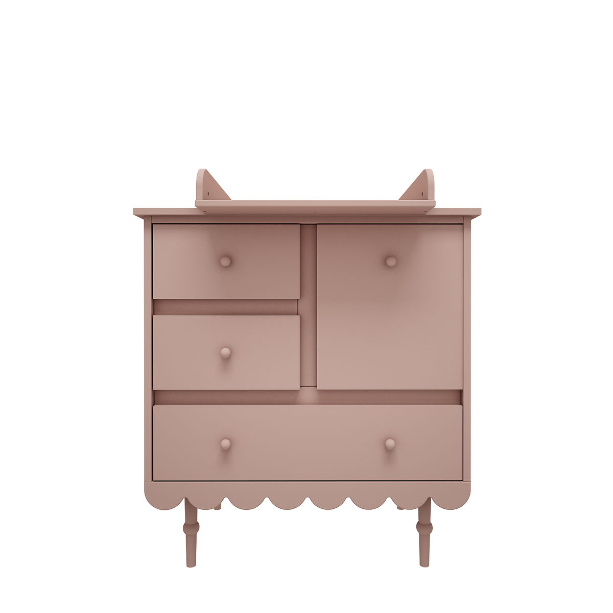 Wood Luck Design, Dresser Short, Babushka Natural Pink
