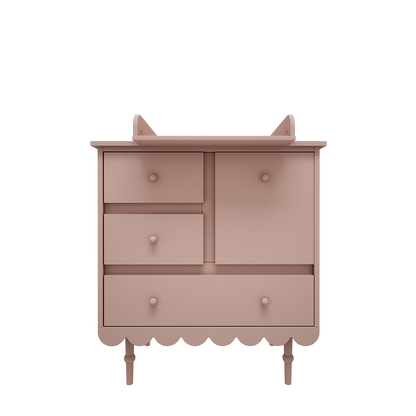 Wood Luck Design, Dresser Short, Babushka Natural Pink