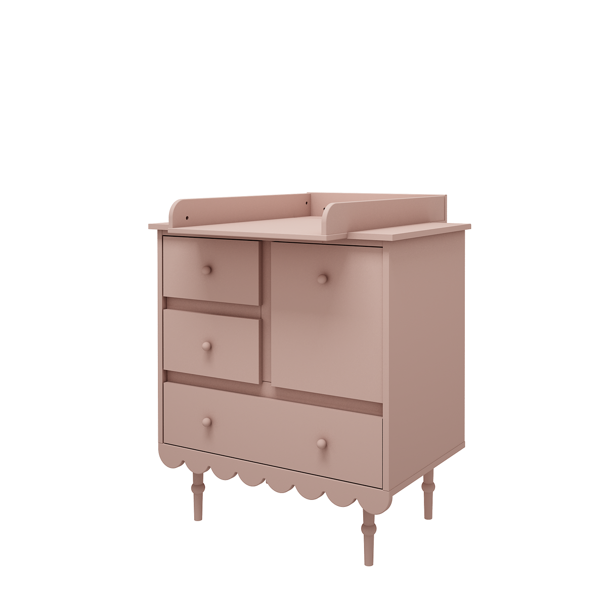 Wood Luck Design, Dresser Short, Babushka Natural Pink