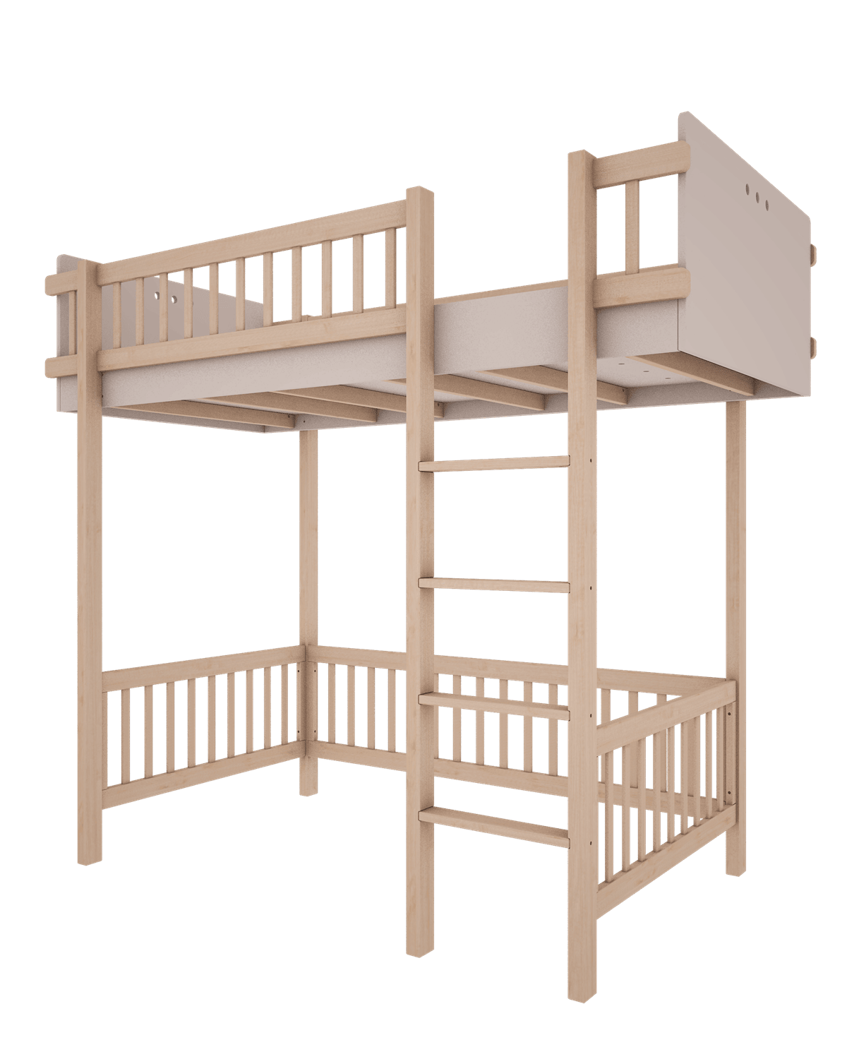 Wood Luck Design, Loft Bed, Basic Cashmere