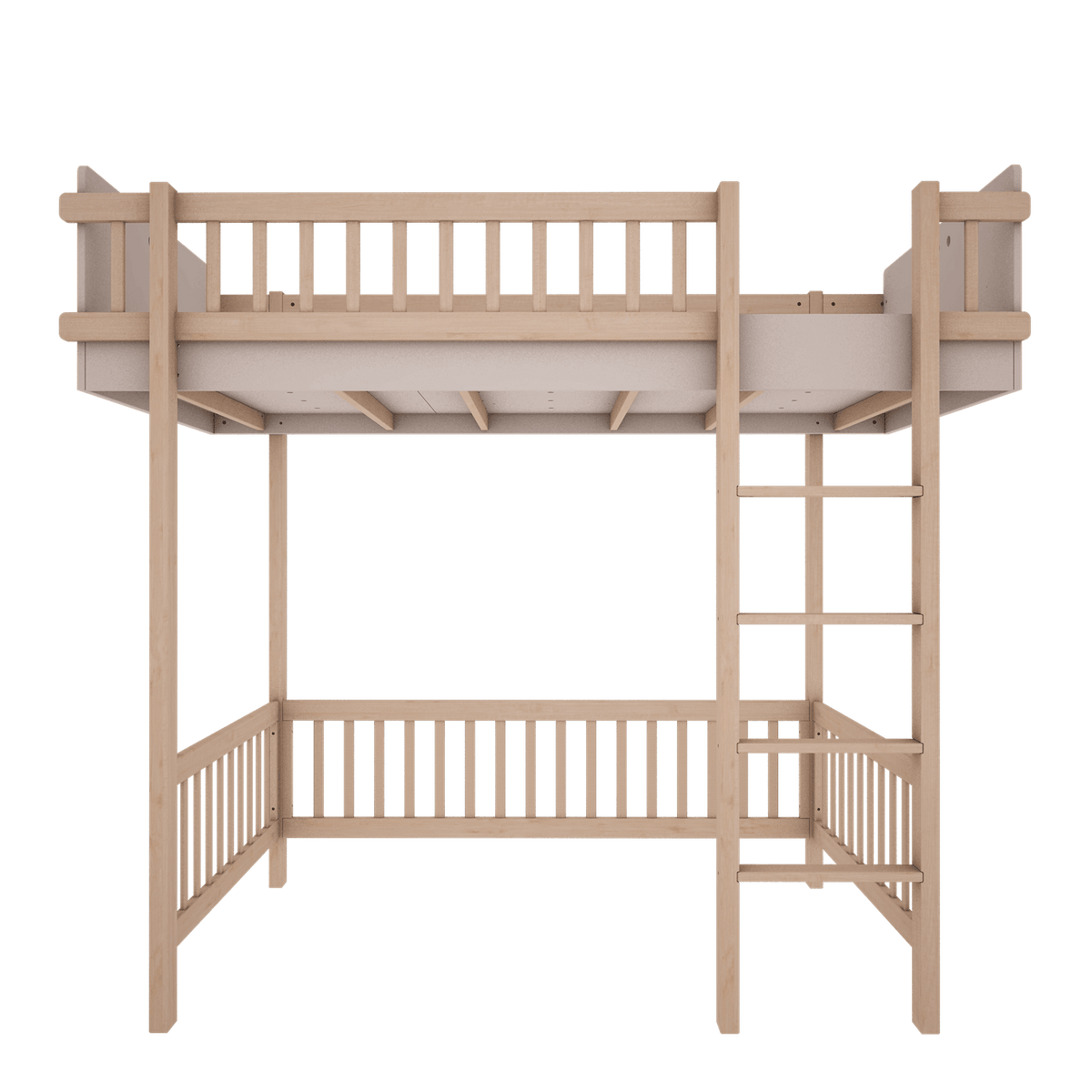 Wood Luck Design, Loft Bed, Basic Cashmere