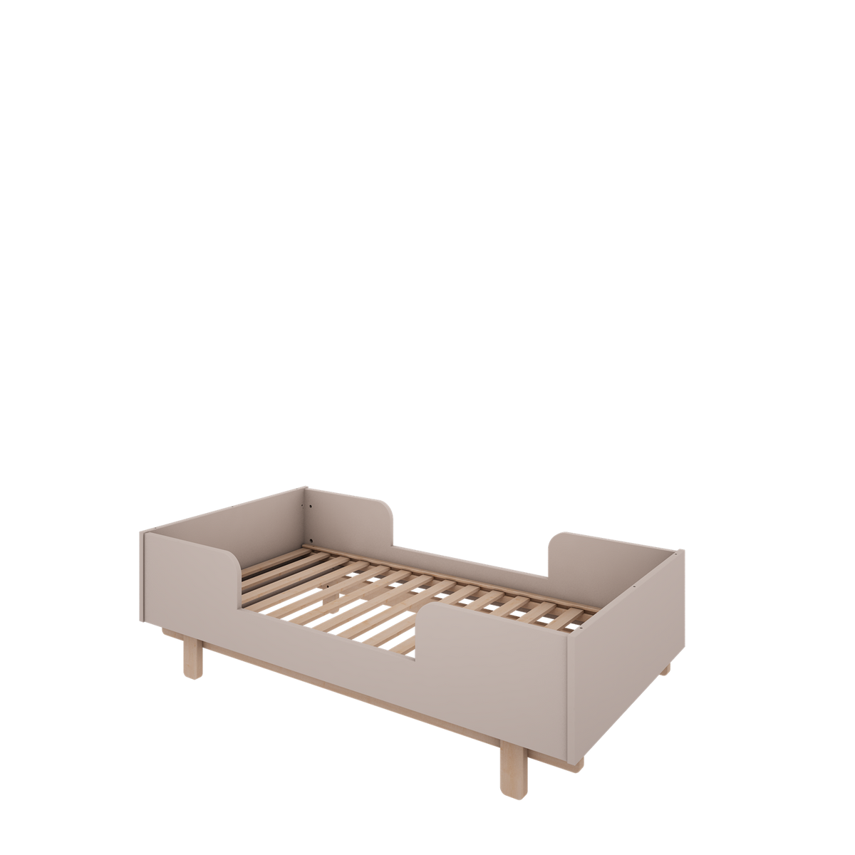 Wood Luck Design, Spjälsäng &amp; Juniorsäng 2 I 1, 70x140 cm, Basic Cashmere