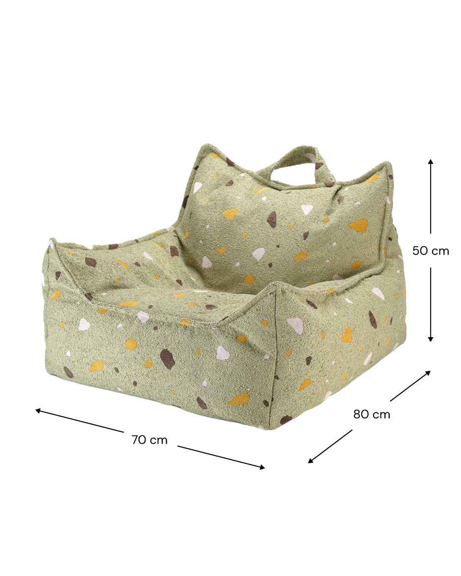Wigiwama Bean Bag Chair, Terrazzo Moss