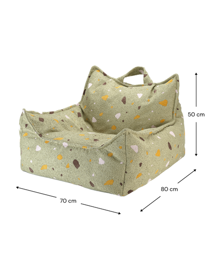 Wigiwama Bean Bag Chair, Terrazzo Moss
