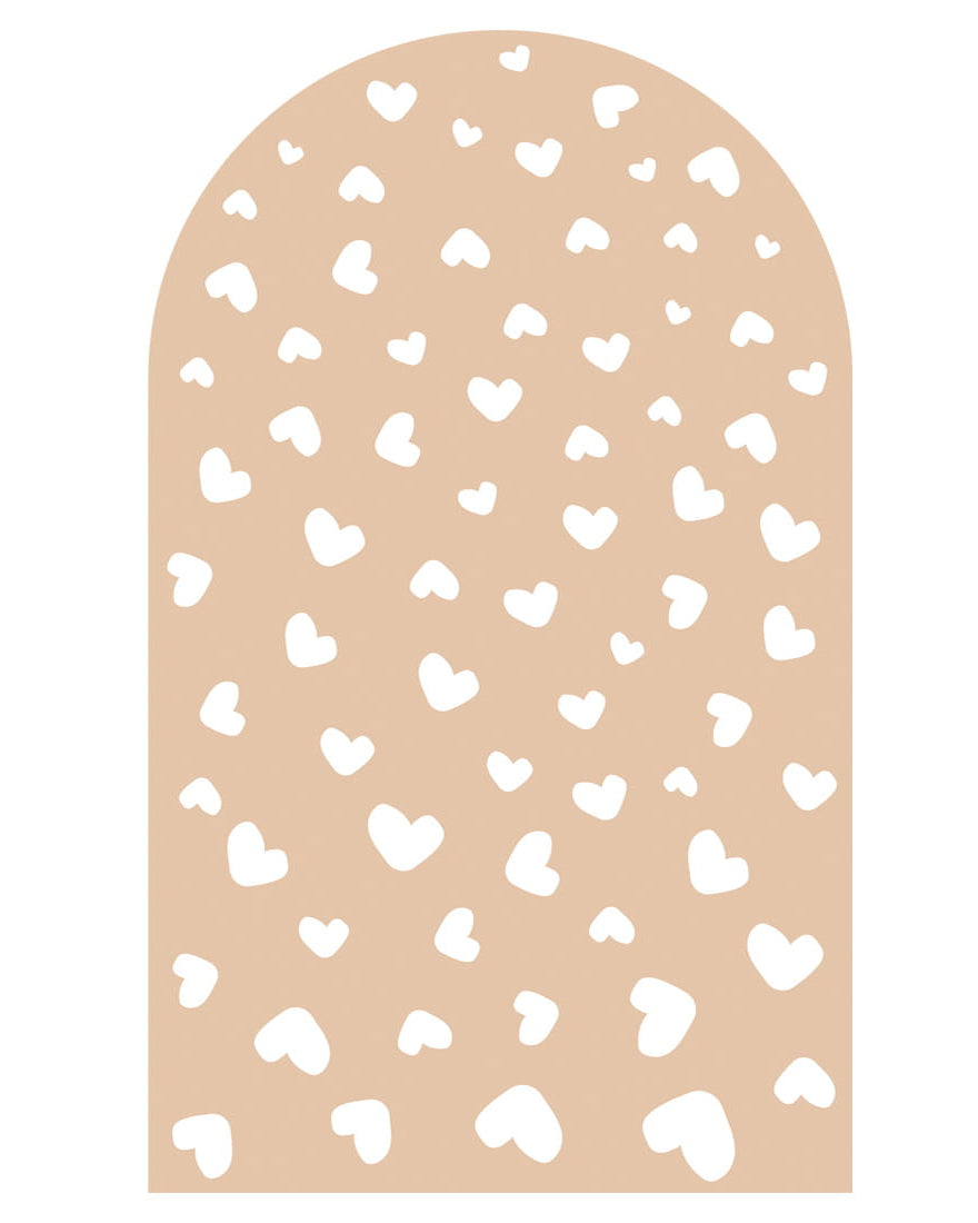 Pastelowe Love, Seinätarra Kaari, Beige Hearts