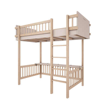 Wood Luck Design, Loft Bed, Basic Cashmere