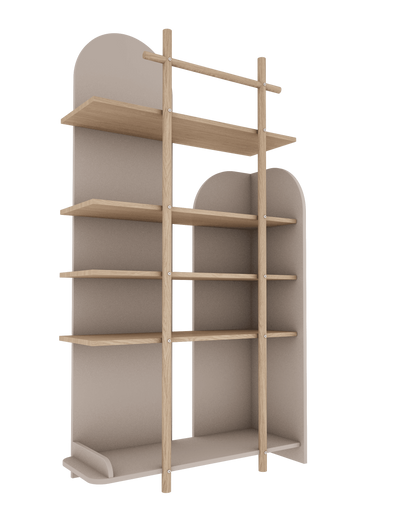 Wood Luck Design, Narrow Bookcase, Bloom 