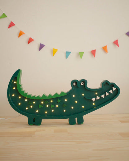 Little Lights Yövalo Crocodile, Papkin Green