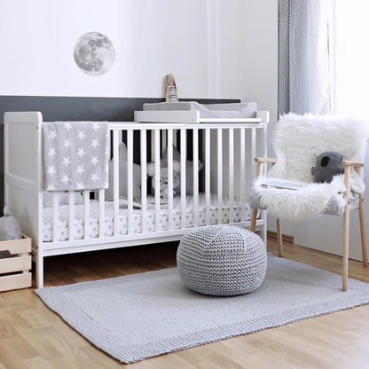 Woodies, Pinnasänky 2 IN 1 Classic Cot Bed 70x140 cm, White
