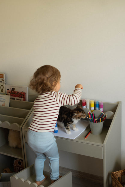 Book Nook, Montessori Table and Chairs, Sage