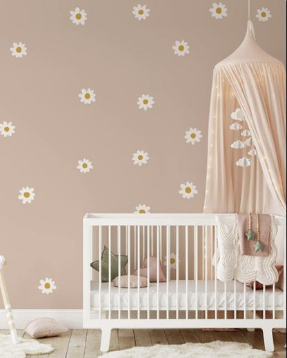 Wall sticker Set of 64, White Daisy