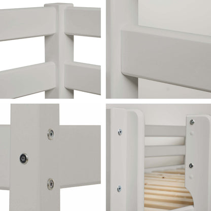 Hoppekids ECO Comfort, Loft bed 70x160 cm, Dove Grey