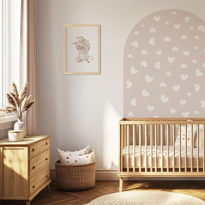 Pastel Love, Wall Decal Arch, Dusty Pink Hearts