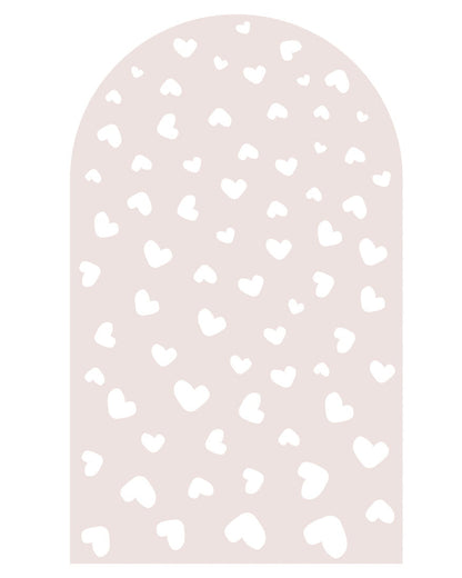 Pastel Love, Wall Decal Arch, Dusty Pink Hearts