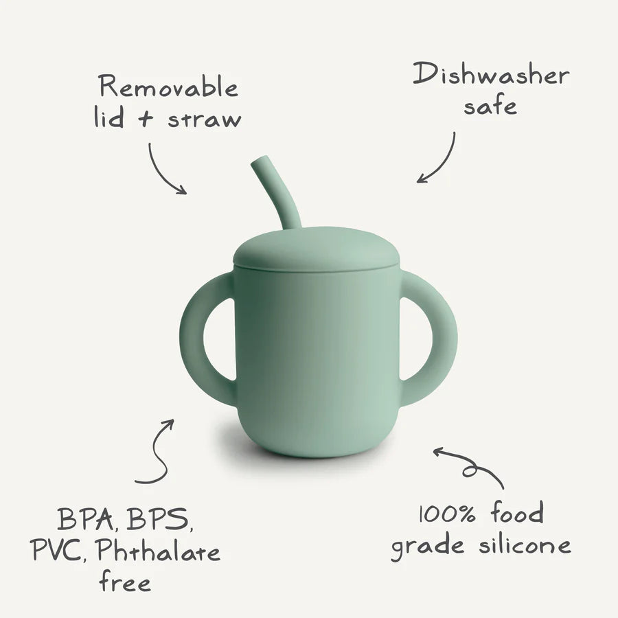 Mushie, Silicone Straw Mug, Whales