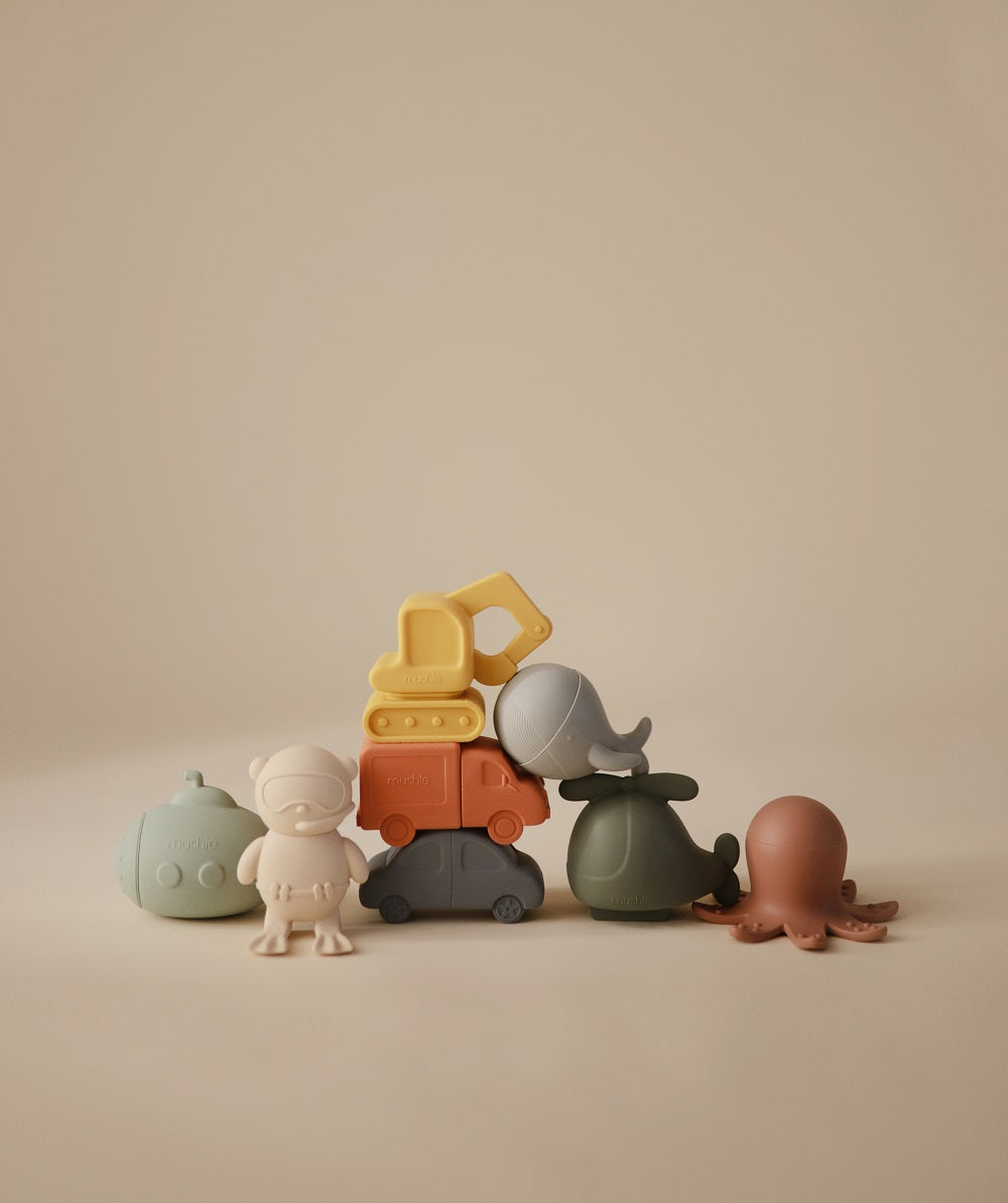 Mushie, Silikoninen Kylpylelu, Vehicles