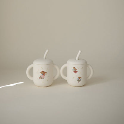 Mushie, Silicone Sippy Cup, Fairy Mice