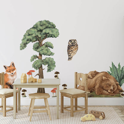 Pastel Love, Wall Decal Set, Forest Animals 1