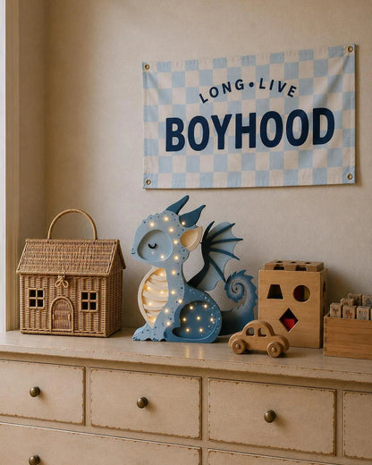 Little Lights Night Light, Baby Dragon, Hunter Green