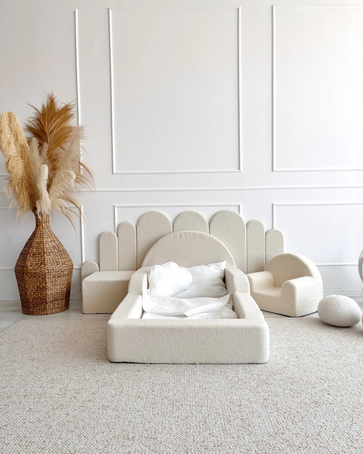 Monio, Seinäpaneeli 70X18cm, Boucle Cream