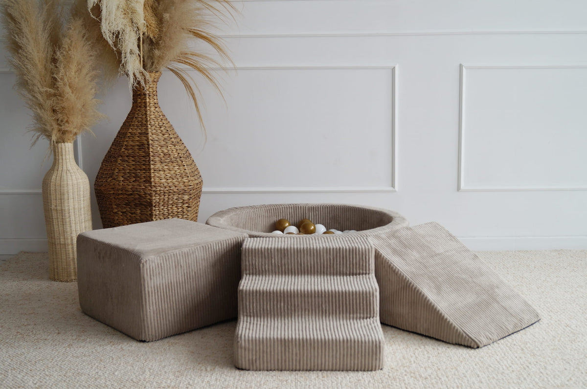 Leikkimoduuli + Pallomeri, Corduroy Beige