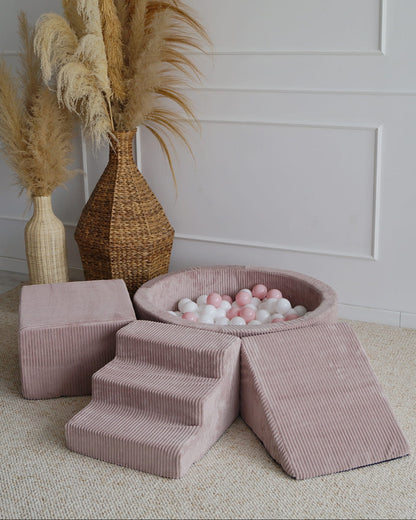 Leikkimoduuli + Pallomeri, Corduroy Dirty Pink