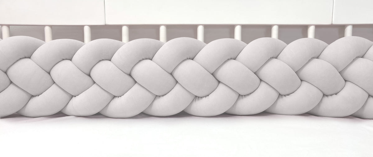 Edge Padding 4-Strip Braid, Velvet Light Grey