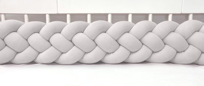 Edge Padding 4-Strip Braid, Velvet Light Grey