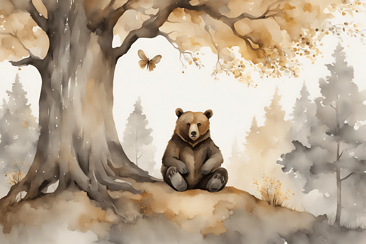Photo wallpaper, Autumn Teddy