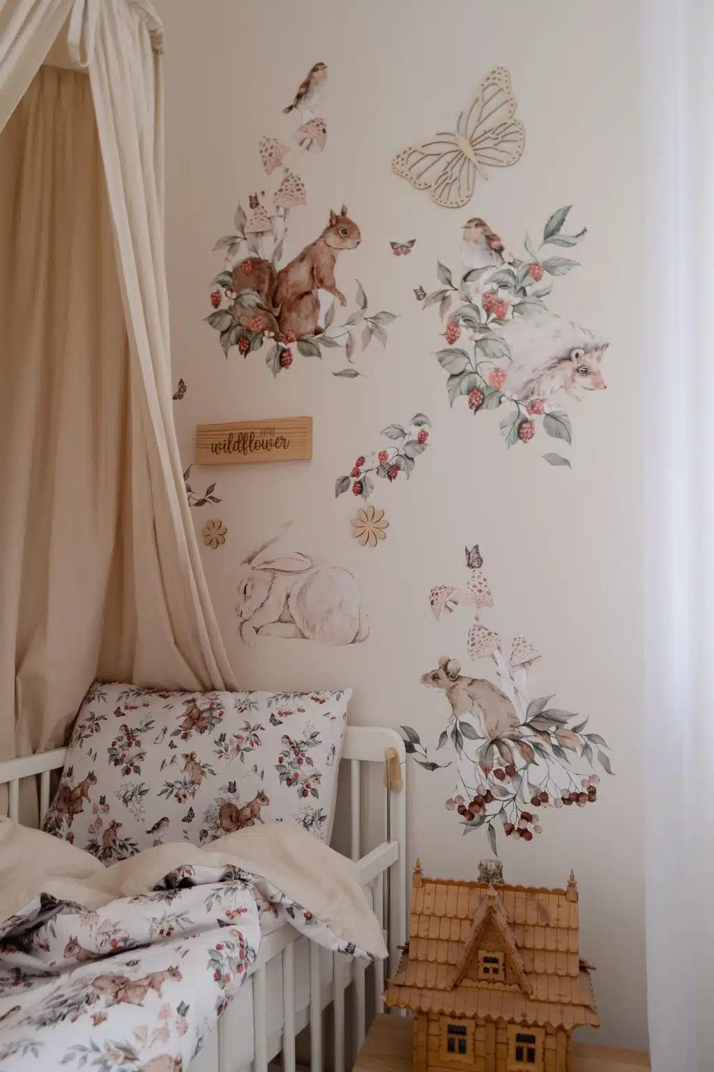 Fitted sheet set 100x135 cm, Tiny Forest