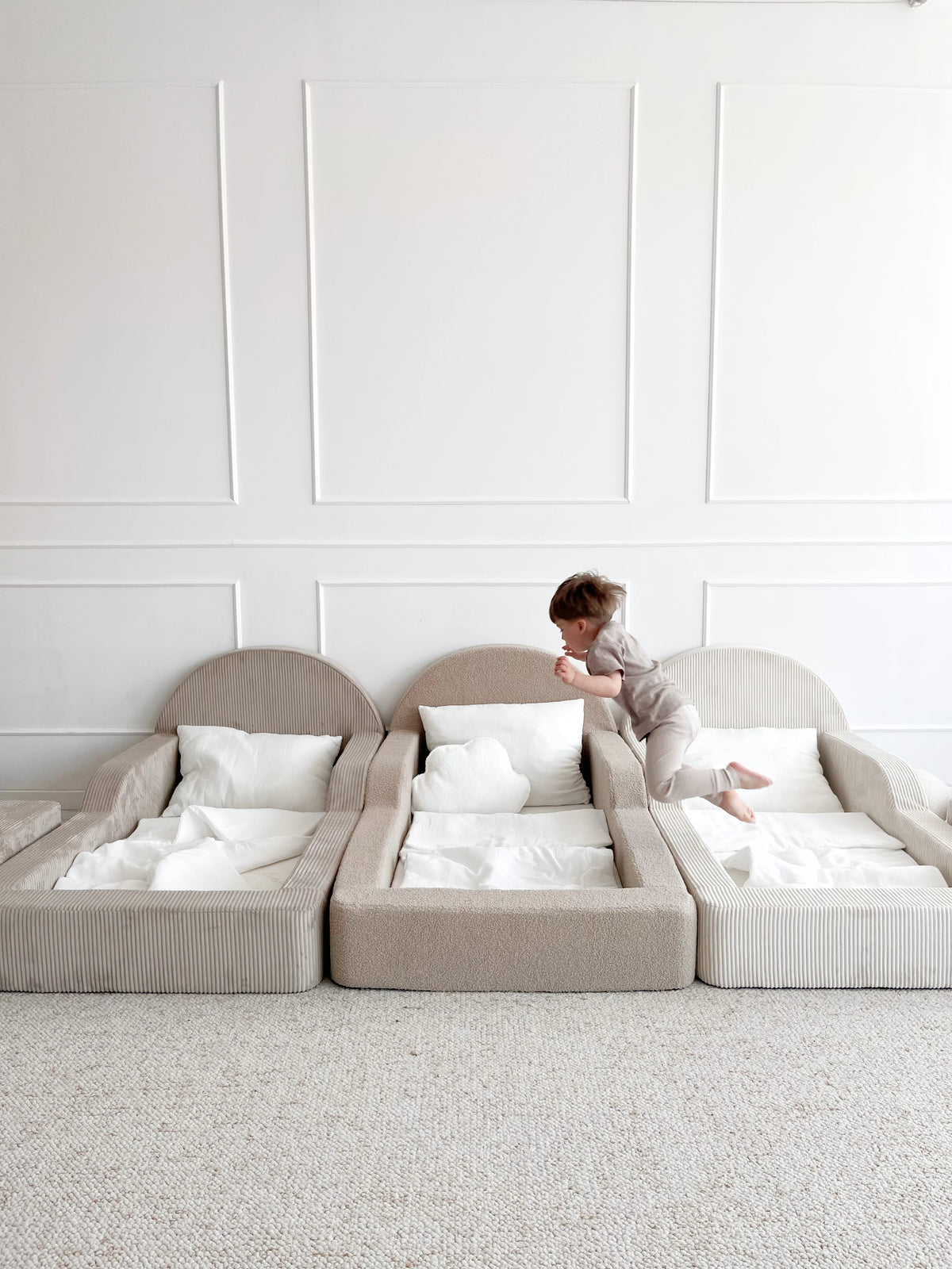Monio, Montessori Juniorisänky&Patja 70 x 140, Boucle Beige