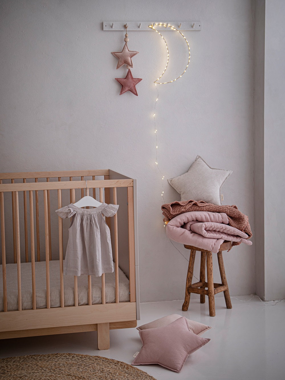 Wood Luck Design, Spjälsäng &amp; Juniorsäng 2 I 1, 70x140 cm, Basic Cashmere
