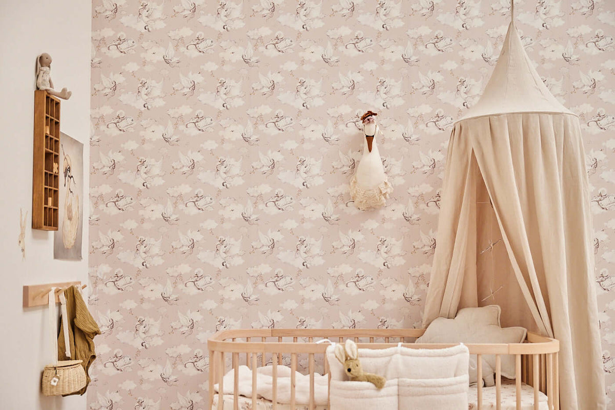 Matuu Bed Canopy, Natural Linen, Beige