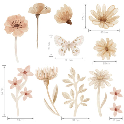 Pastel Love, Wall Decal Set, Meadow 1
