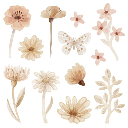 Pastel Love, Wall Decal Set, Meadow 1