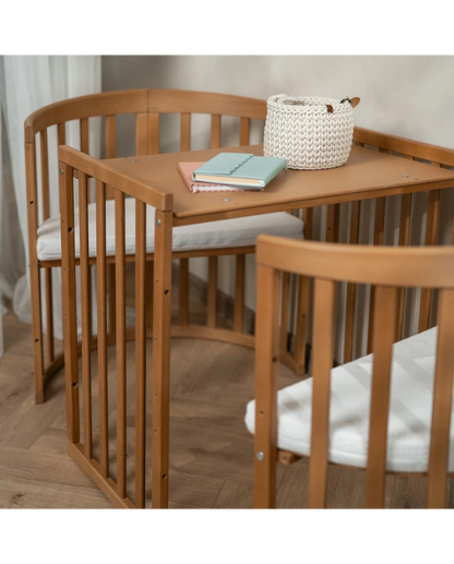 Waldin, Oval Pinnasänky 7in1 + Patja, Walnut