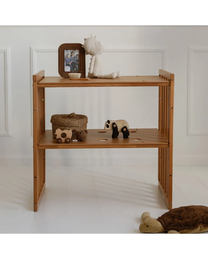 Waldin, Oval Pinnasänky 7in1 + Patja, Walnut