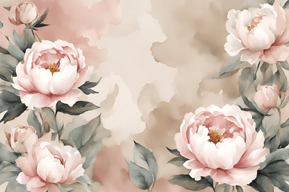 Valokuvatapetti, Peonies