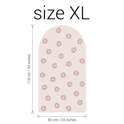 Pastel Love, Wall Decal Arch, Pink Vintage Daisies