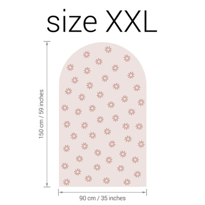 Pastel Love, Wall Decal Arch, Pink Vintage Daisies