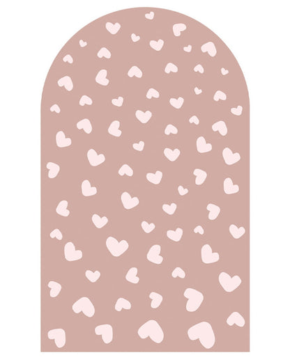 Pastel Love, Wall Decal Arch, Pink Vintage Hearts