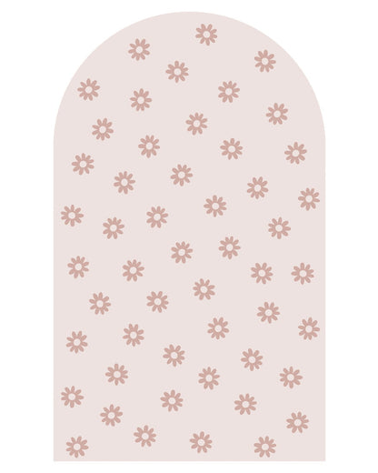 Pastel Love, Wall Decal Arch, Pink Vintage Daisies