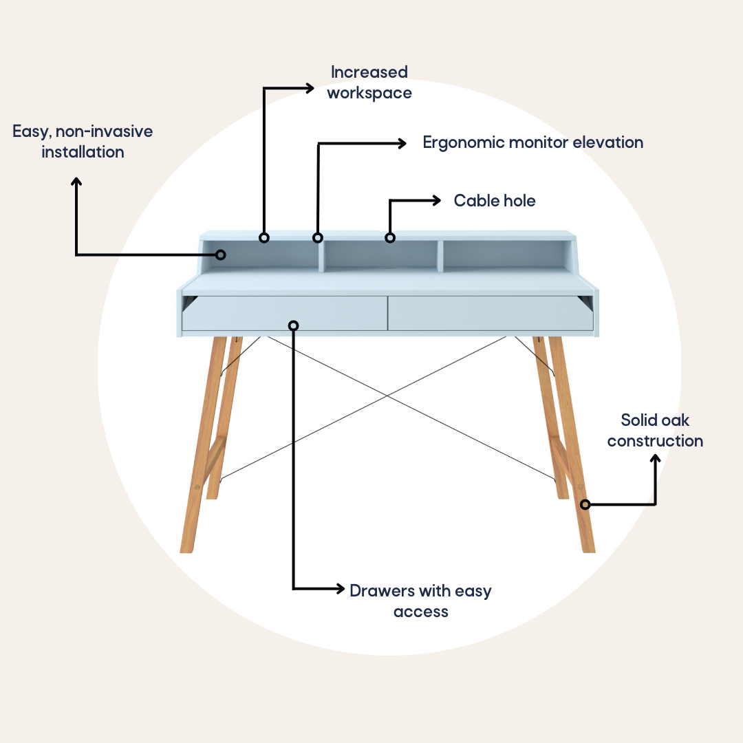 Bellamy, Lotta Desk, Sky Blue