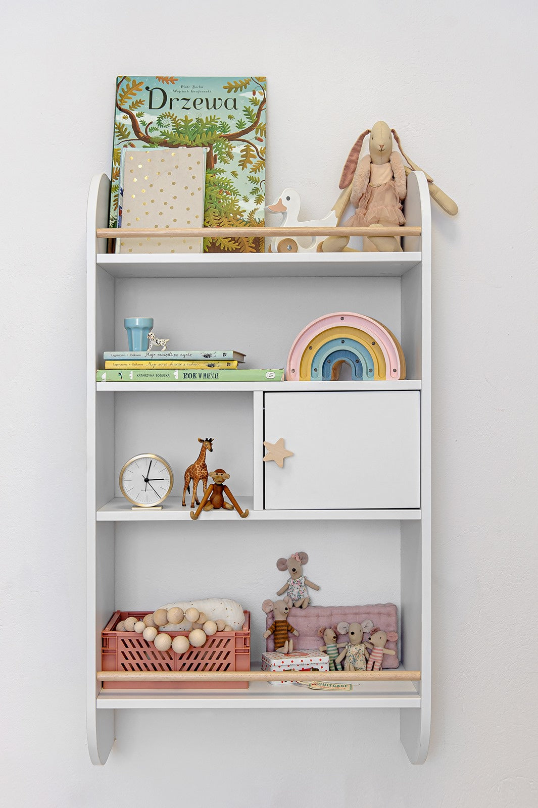 Bellamy, Rainbow Wall Shelf, Snow White