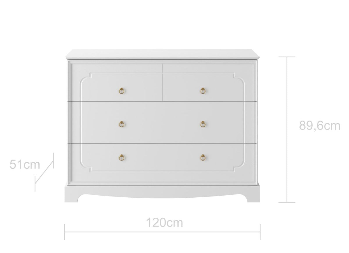 Bellamy, Royal, Lipasto 4-laatikkoa, White