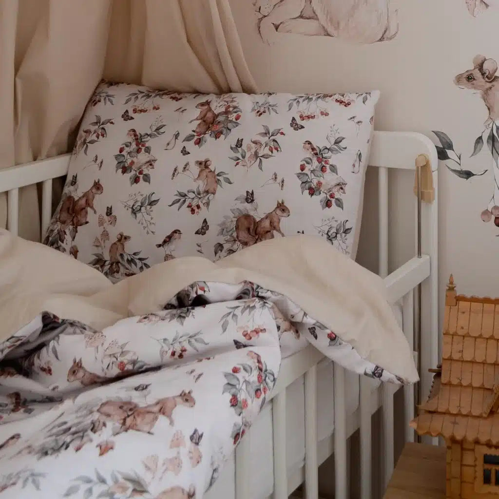 Fitted sheet set 100x135 cm, Tiny Forest