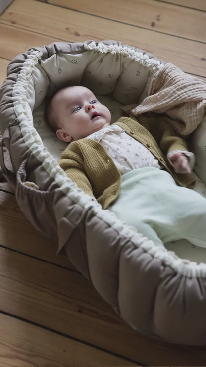 Sebra, Portable Sleep Pod, 3-in-1 Baby Nest, Jetty Beige
