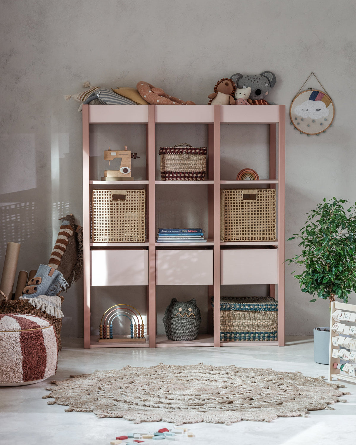 Wood Luck Design, Kirjahylly, Tweens Pink