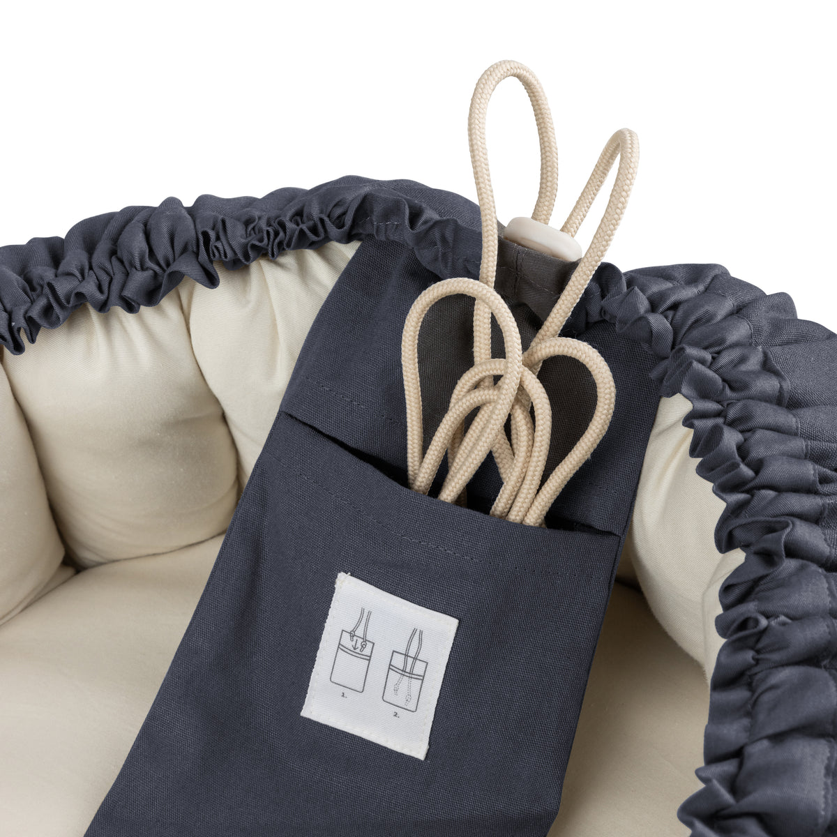 Sebra, Kannettava Unipesä, 3-in-1 Baby Nest, Blue