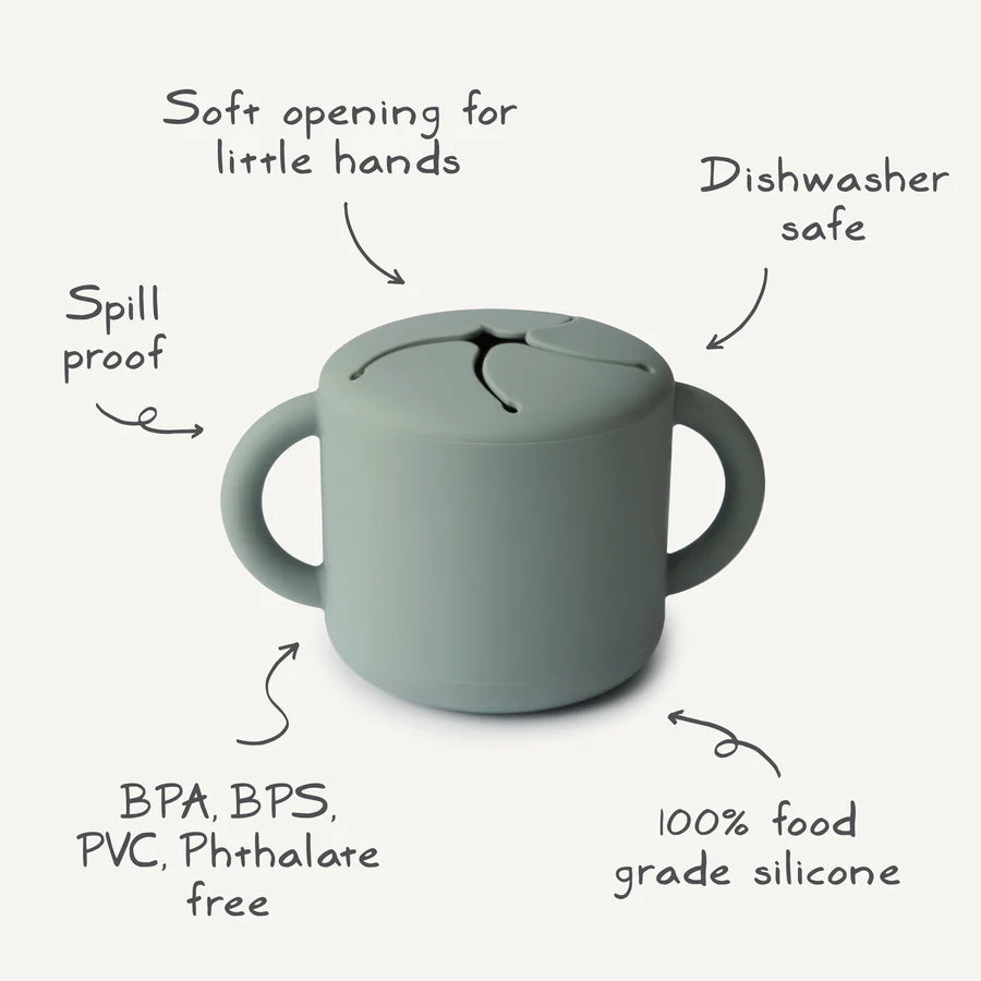 Mushie, Silikoninen Snack Cup, Cambridge Blue